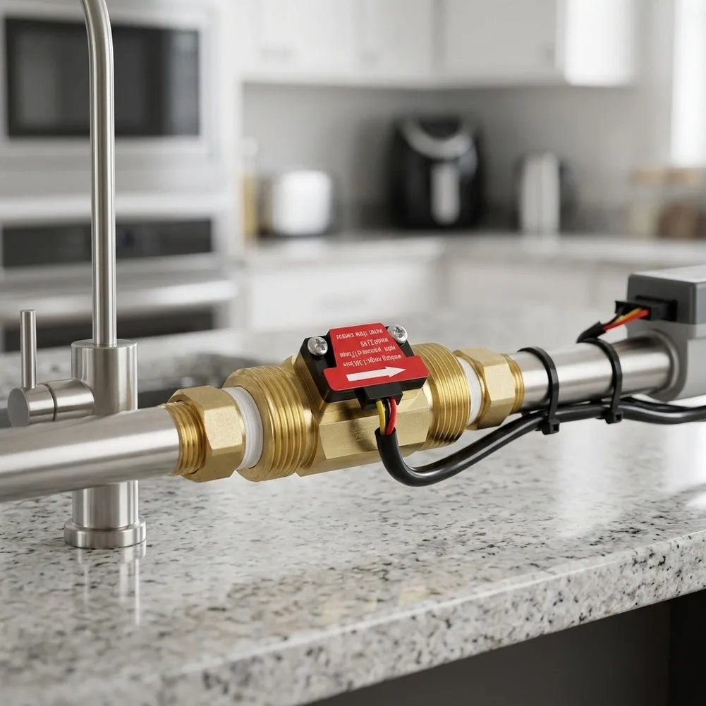 Water Flow Sensor Copper Body Hall Effect with G3 4 Installation Interface for Clean Water Systems and Dispensing Machines