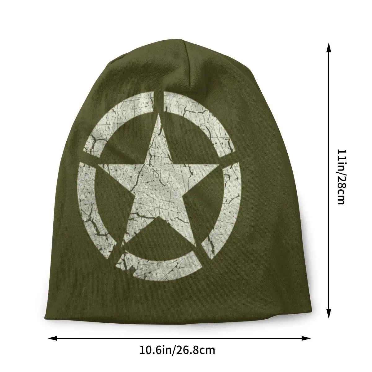 Vintage US Army Star Emblem Skullies Beanies Hat Autumn Winter Outdoor Unisex Camo Camouflage Caps Warm Bonnet Knitting Hats