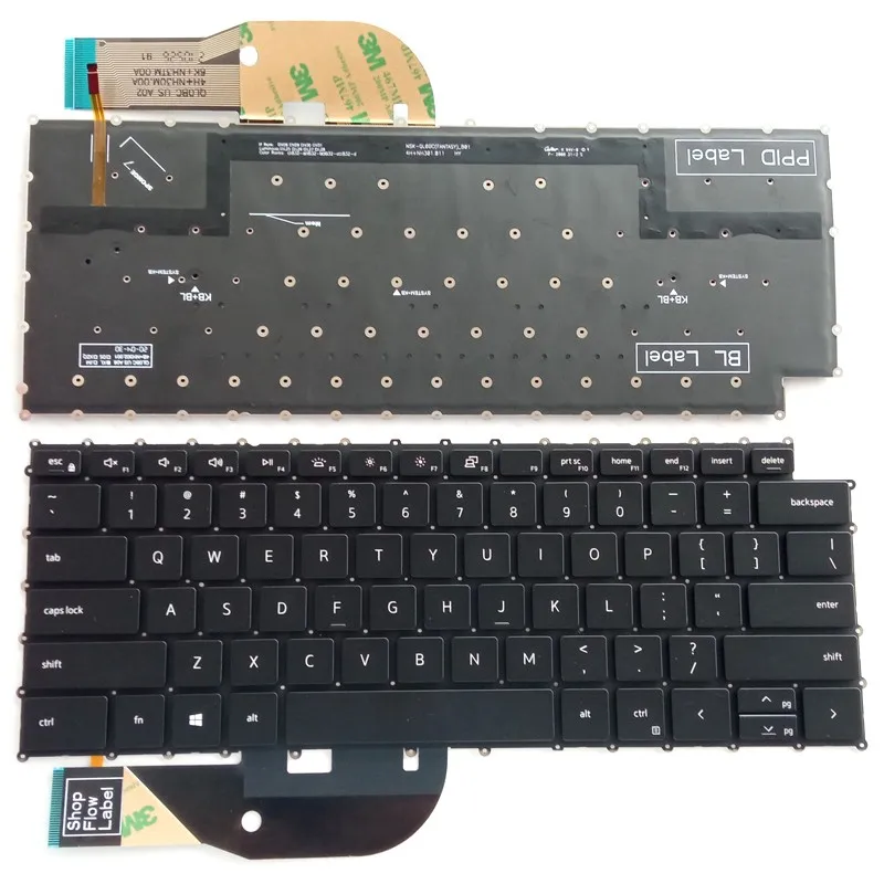 Teclado estadounidense para ordenador portátil Dell XPS 15 9500 9510 9520 XPS 17 9700 9710 9720 retroiluminado