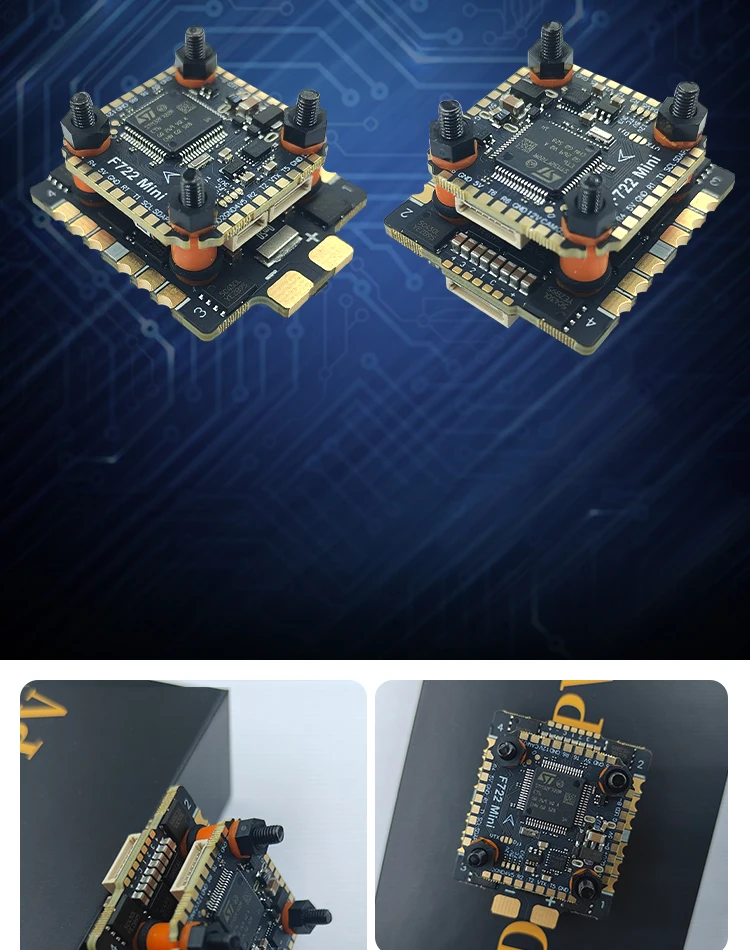 DAKEFPV Mini F722 FC Mini-Stack F722 6S 55A 8S 70A BLS Bluejay ESC 20X20mm Flugcontroller für 3-Zoll-, 4-Zoll- und 5-Zoll-FPV-Drohnen – Detail 3