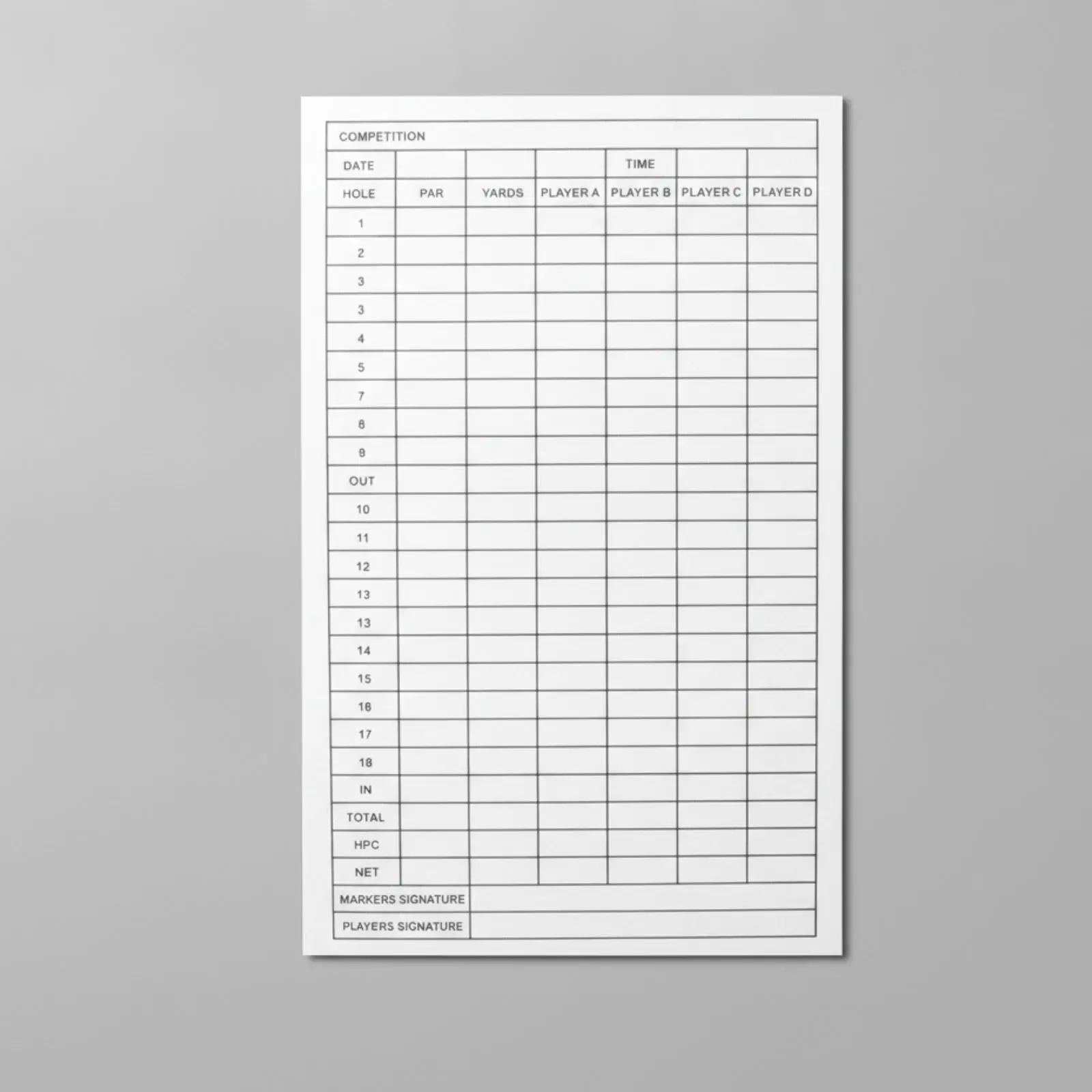 Golf Score Tracker Book with Crocodile Pattern Cover and Elastic Band for Secure Scorecard Storage