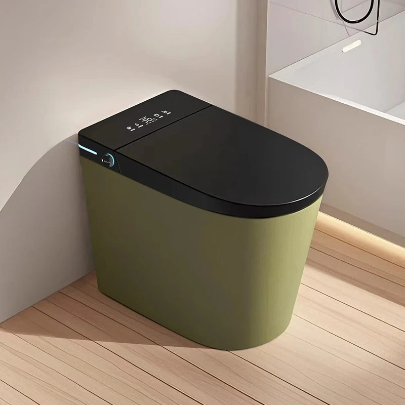 

Retro green color no water pressure restriction smart toilet fully automatic