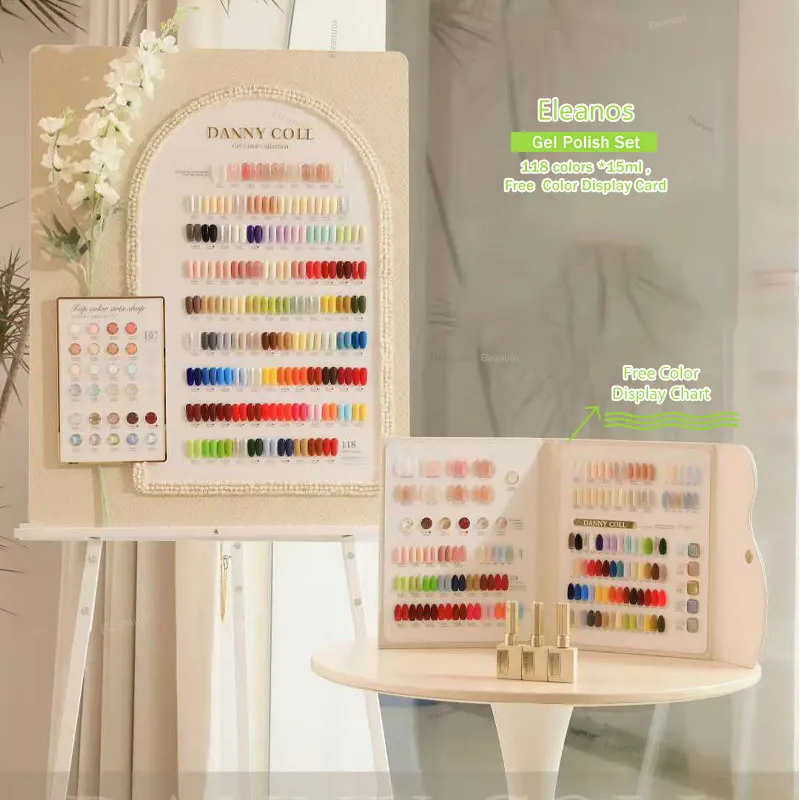 

Eleanuos118 Color Gel Nail Polish Set With Color Chart Gellak Varnishes Set Soak Off UV Gel Polish Nail Art Salon Manicure 15ML