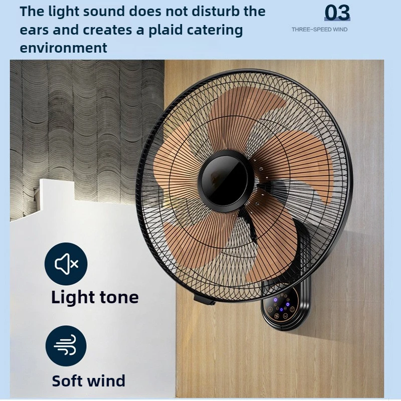 Wentylator ścienny Wentylator elektryczny montowany na ścianie Wentylator ścienny do restauracji domowej Potrząsająca głowica Metalowe aluminiowe ostrze Można ustawić czas na 7,5 godziny