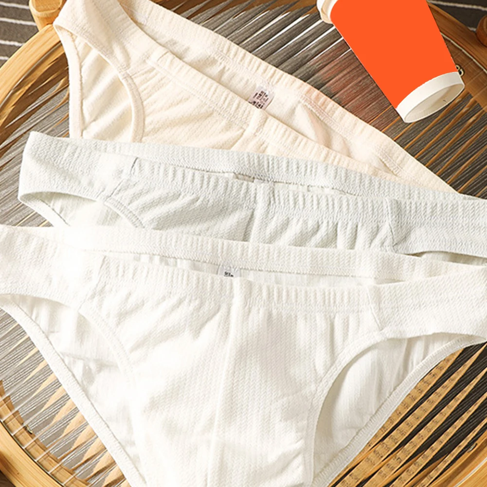 M L Size Underwear Soft Comfortable Cotton Blend Briefs Breathable Pouch Men Hombre Panties Jockstrap White Color