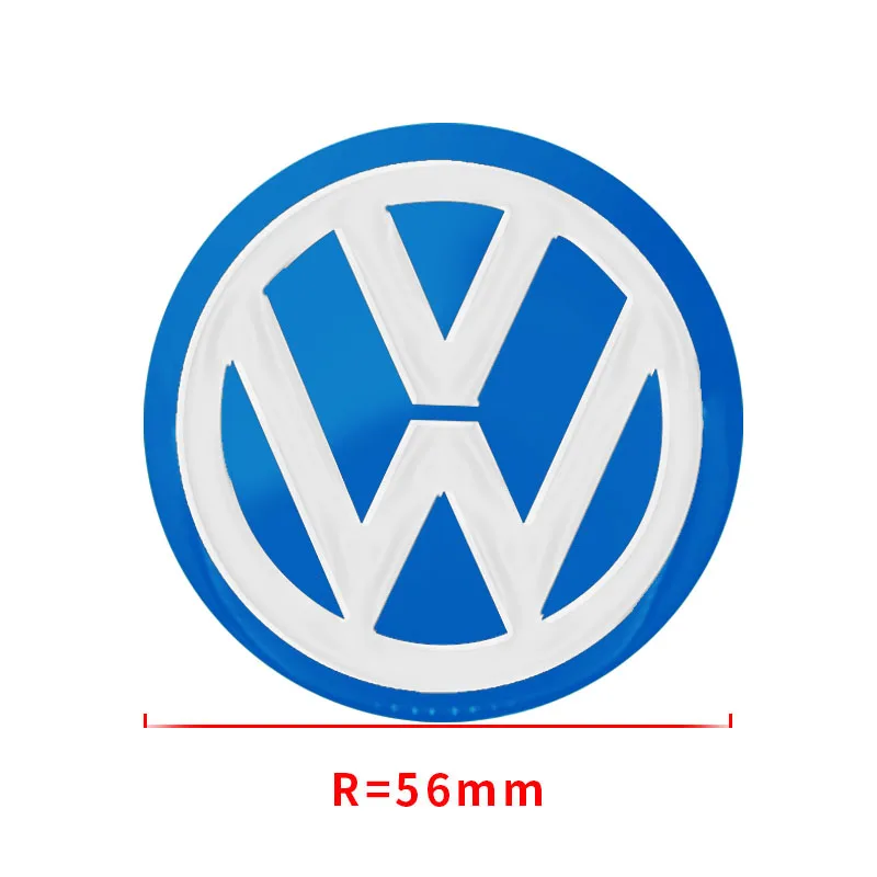 4pcs 56mm Wheel Center Hub Cap Badge Emblem Decal Wheel Sticker For Volkswagen VW R-line R GTI Polo Golf Touareg Passat Magotan