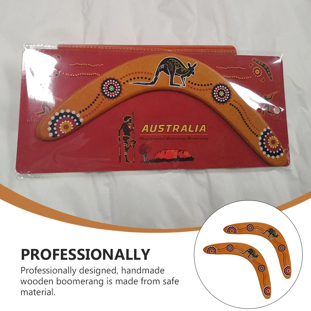 

2Pcs Outdoor Maneuver Toy Flying Boomerang Wooden Fun for Kids and Families