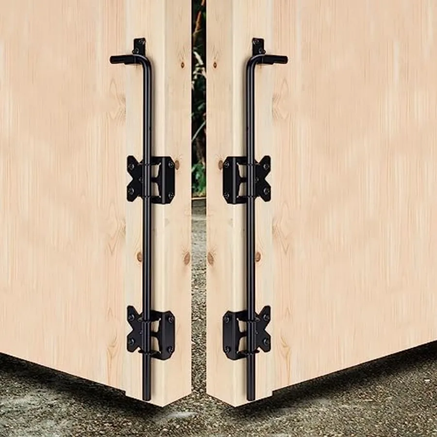 

Upgrade 18" Heavy Duty Cane Bolt Gate Drop Rod-Steel Gate Ground Latch Designed for Wood Metal Vinyl Gates or Double Doors Fenc