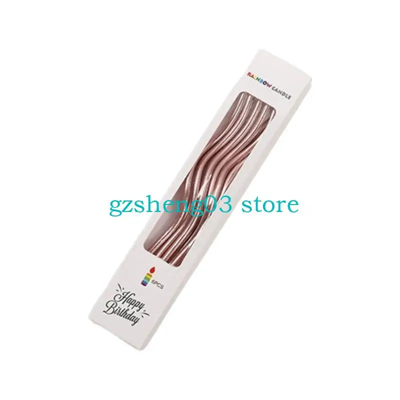 U75C 6PCS فريدة من نوعها الديكور كعكة الكعكة المنحنية للاحتفال بالأزياء