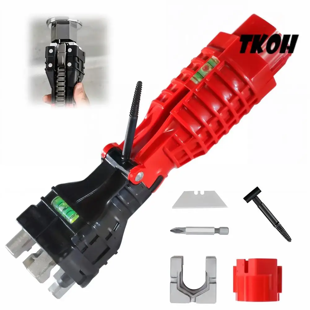 

TKOH-18-In-1 Multifunctional Sink Wrench, Plumbing Tool For Faucet & Sink Installation, Undersink Basin Wrench