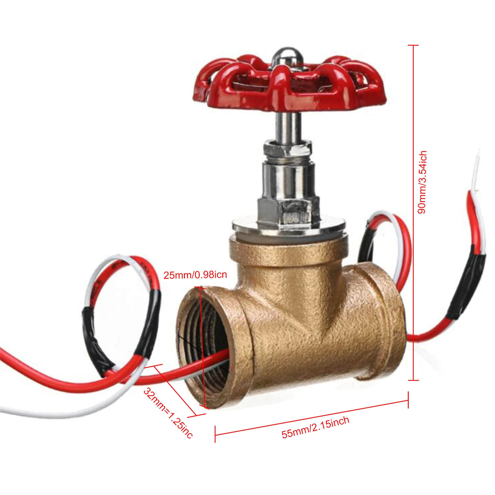 New 3/4 Inch Stop Valve Light Vintage Steampunk Switch with Wire for Water Pipe Lamps Lamp Loft Style Iron Valve Vintage Lamp