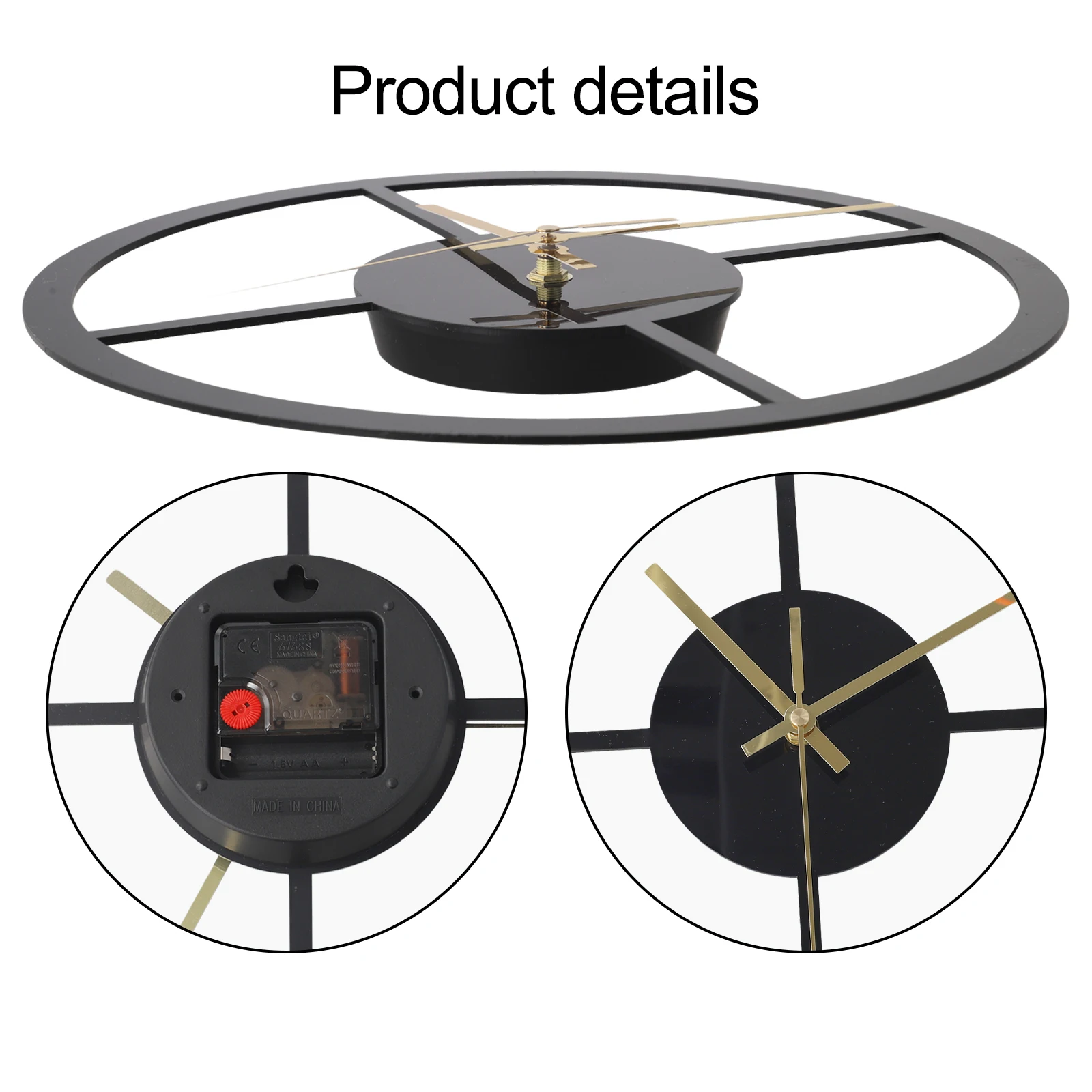 Bedroom Aesthetic Non-Ticking Clock Silent Non Ticking Wall Clock Battery Operated Clock Decorative Clock Peaceful Environment