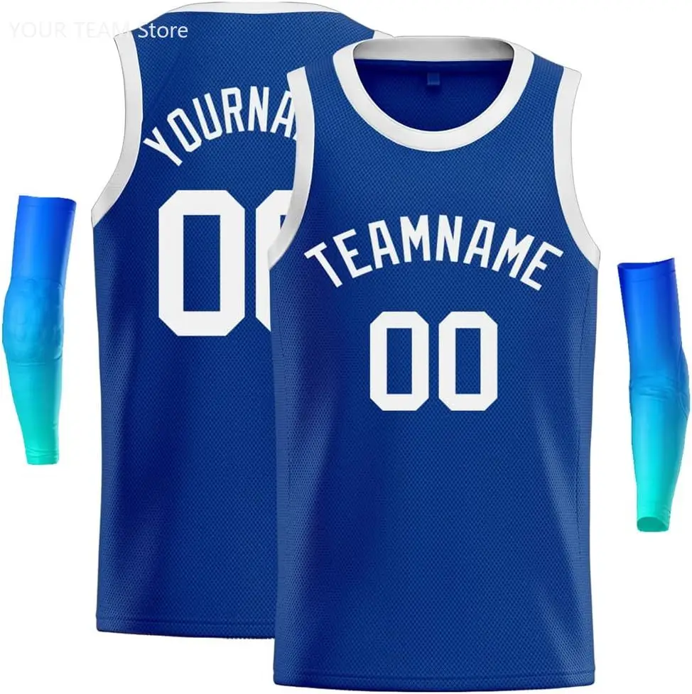 Camiseta de baloncesto personalizada, número de letras cosidas personalizadas, camisetas deportivas bordadas, uniforme, regalo DIY para fiesta de baloncesto