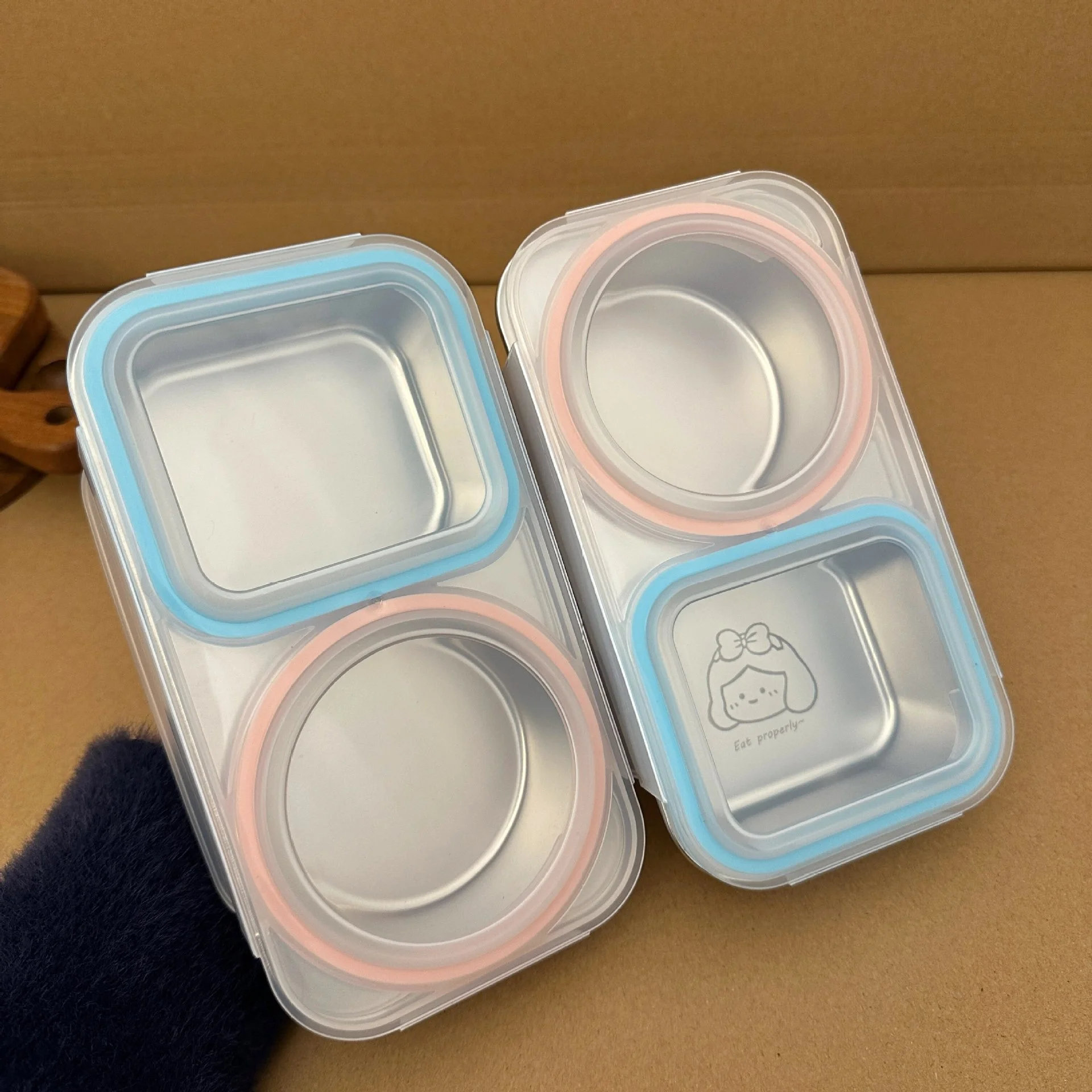 304 Stainless Steel Lunch Box Small Capacity Food Container for Kids Student Office Worker Portable Canteen Meal Box Bento Box