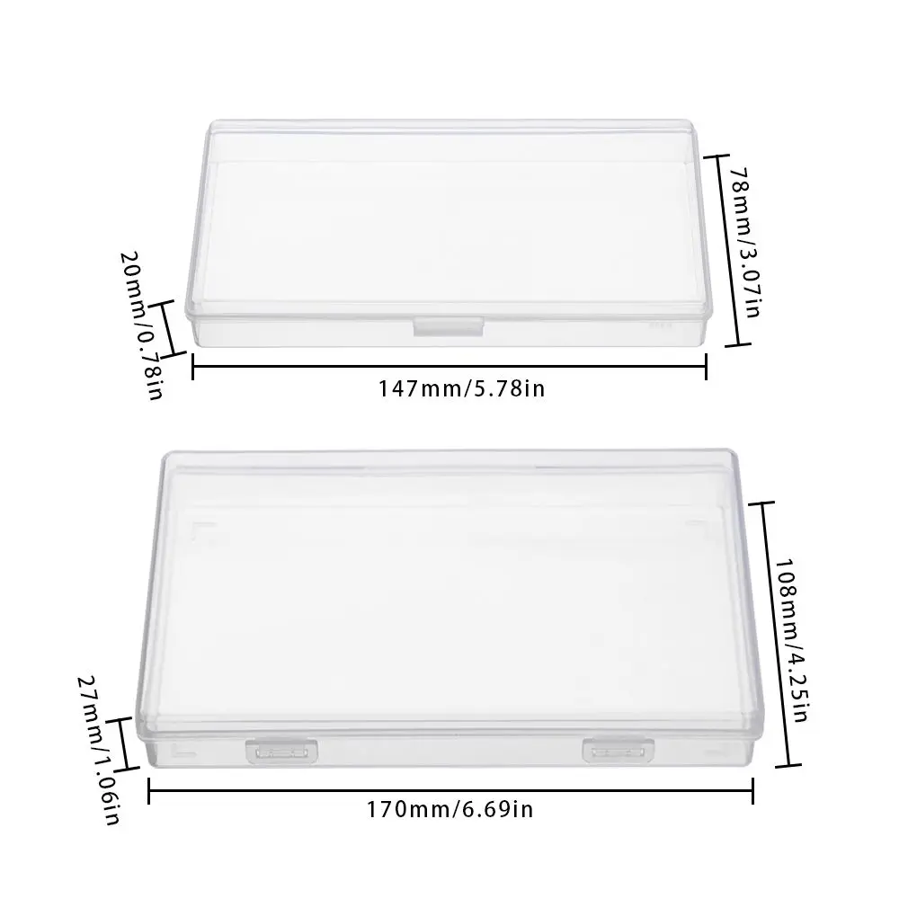 Transparent School  Supplies Desk Storage Box Storage Box Pencil Box Desktop Organizer Plastic