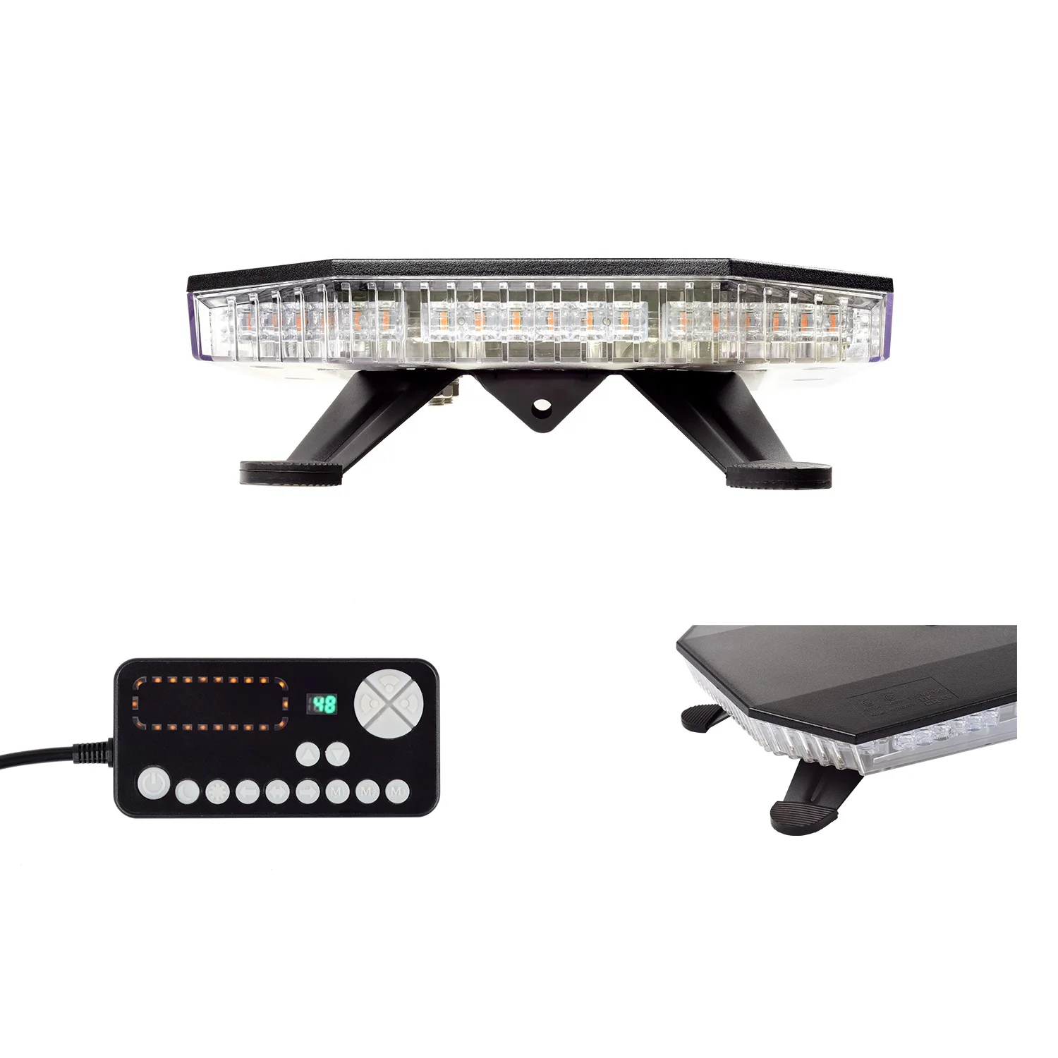 

Hot Sale Factory OEM/ODM ECE R65 SAE Class 1 Full Size High Power LED Emergency Flashing Strobe Warning Light bar