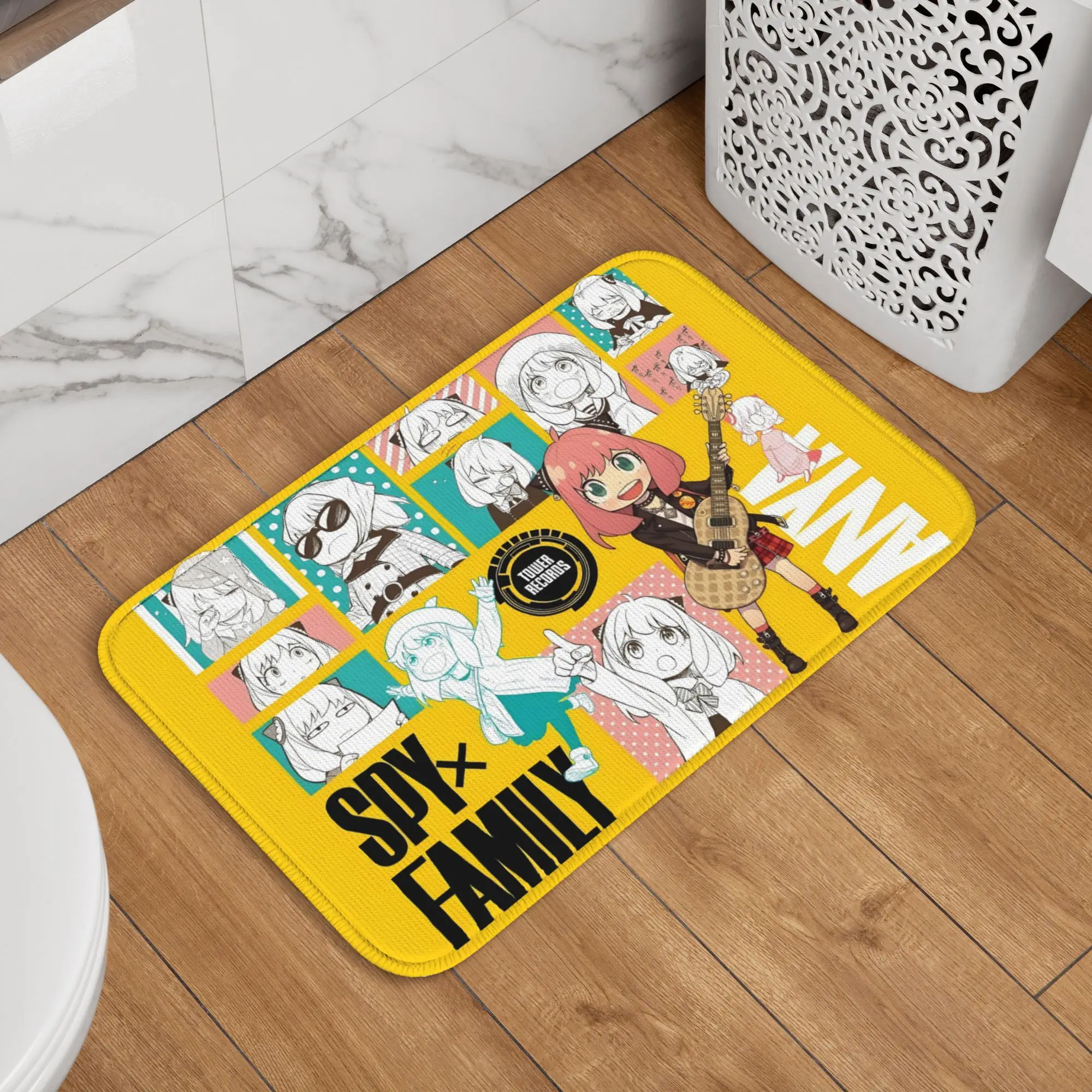 Custom Manga Spy × Family Japane Anime  Doormat Non-Slip Kitchen Bathroom Mat Bedroom Balcony Door Floor Entrance Carpet Rug