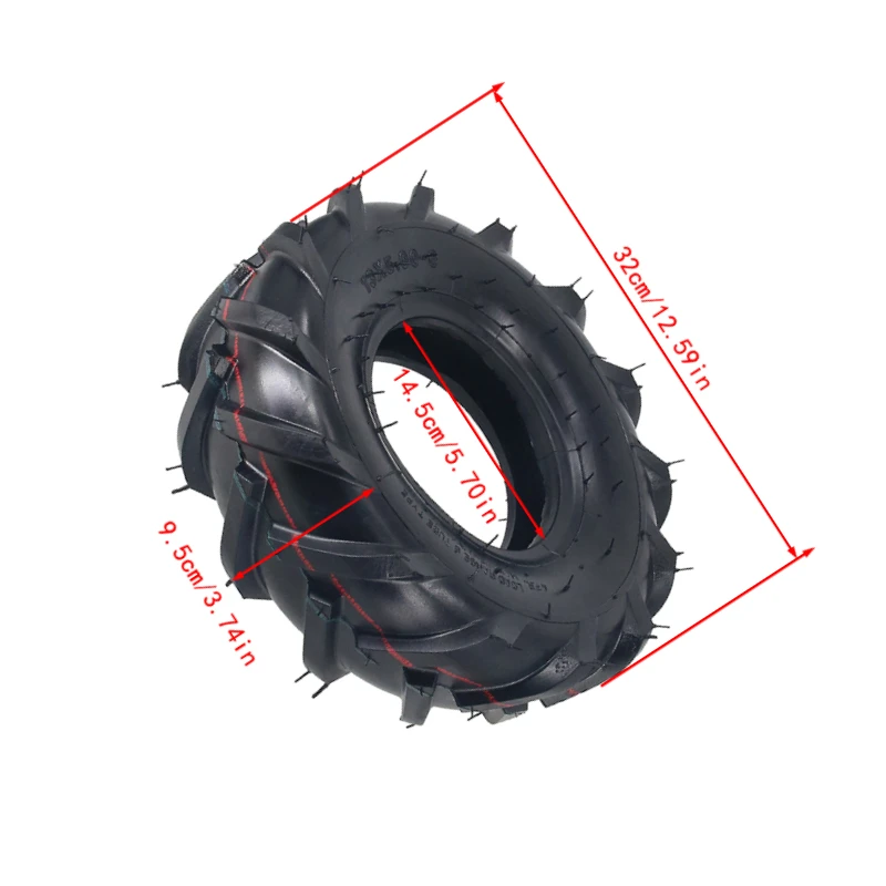 Complete 13 Inch Tire Set; 13/5.00-6 Outer Tire and Universal Inner Tube for ATVs