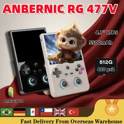 ANBERNIC RG477V Retro Handheld Game Console RG 477V 4.7-inch LTPS 64 Bit Game Player Dimensity 8300 Online