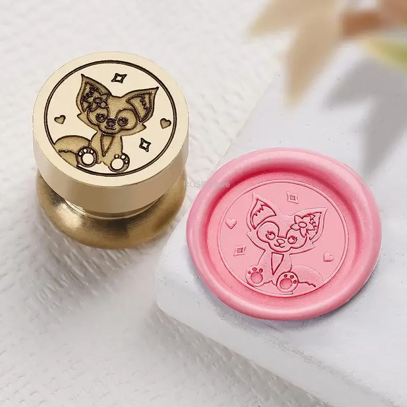 New Sanrio Hello Kitty Wax Seal Stamp Cartoon Copper Head Scrapbooking Cards Envelopes Christmas Stamp Decorative Children Gifts