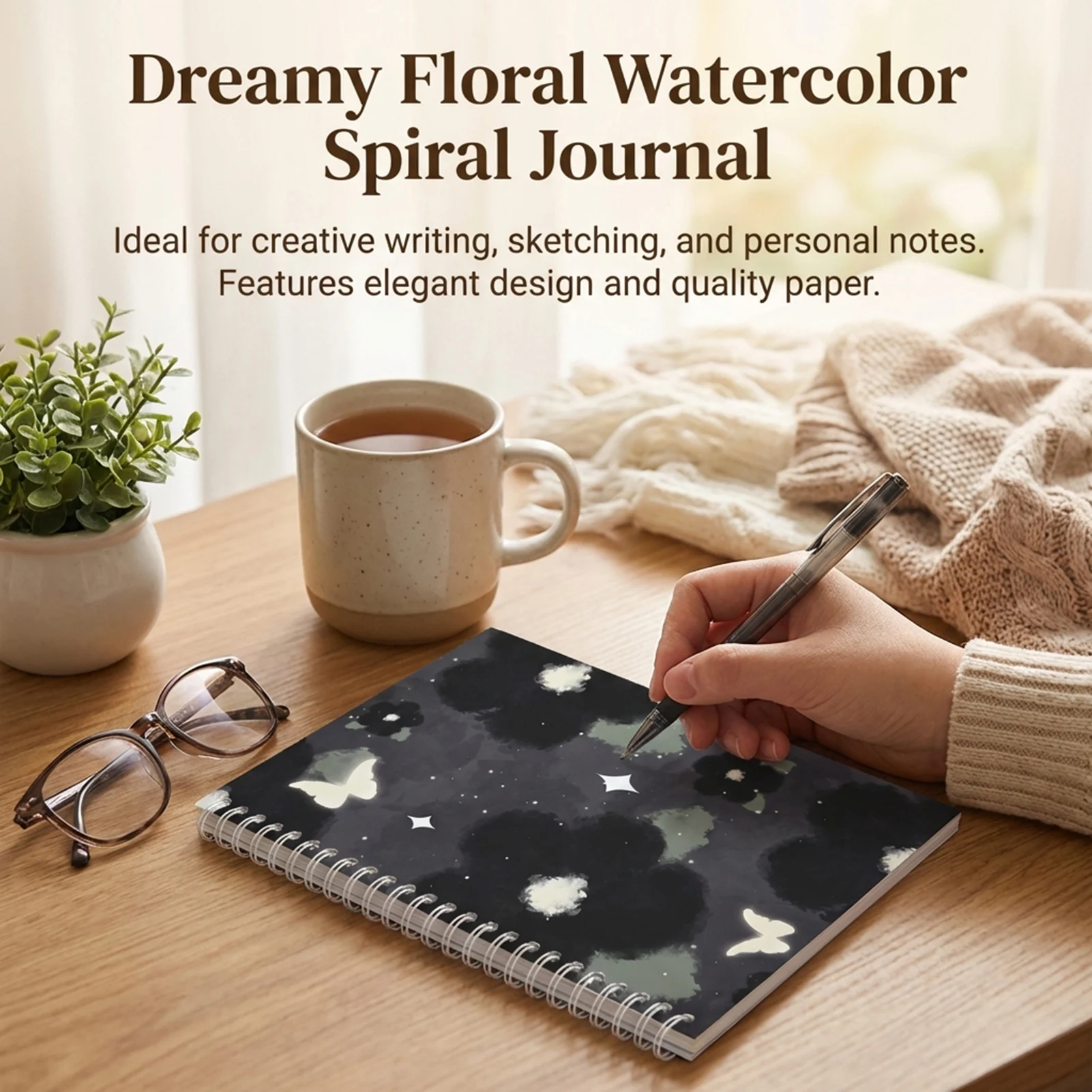 A5 Size Double Sided Release Paper Books for Tape and Sticker Storage Creative Flower Cover Sticker Books Simple Coil Staionery