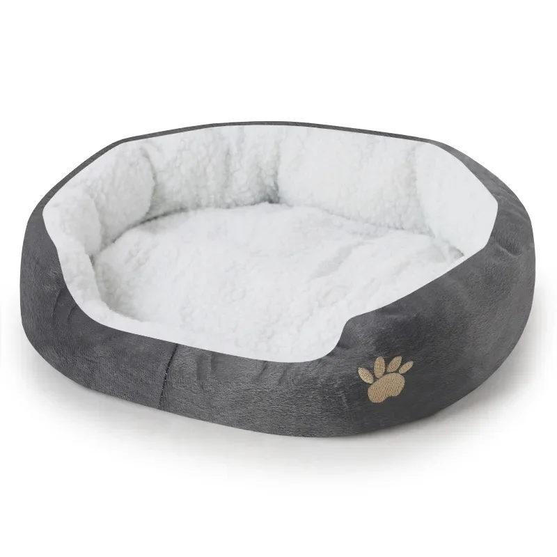 Puppy Sleeping Cushion Blanket Round or Elliptical Fleece Bed Suitable for Cats or Puppies Dog House Soft Nest Dog Cat Baskets