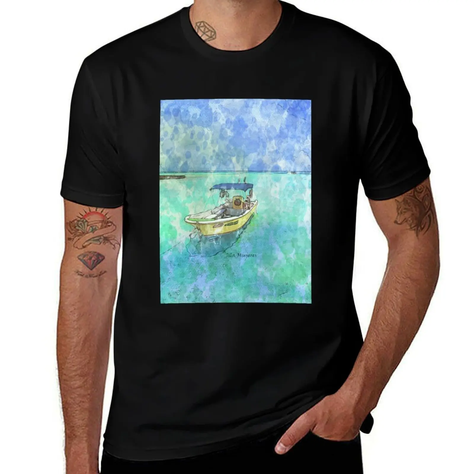 

Dive Boat at Mia Reef, Isla Mujeres T-Shirt Anime t-shirt korean fashion cotton man t-shirts cute tops mens clothes