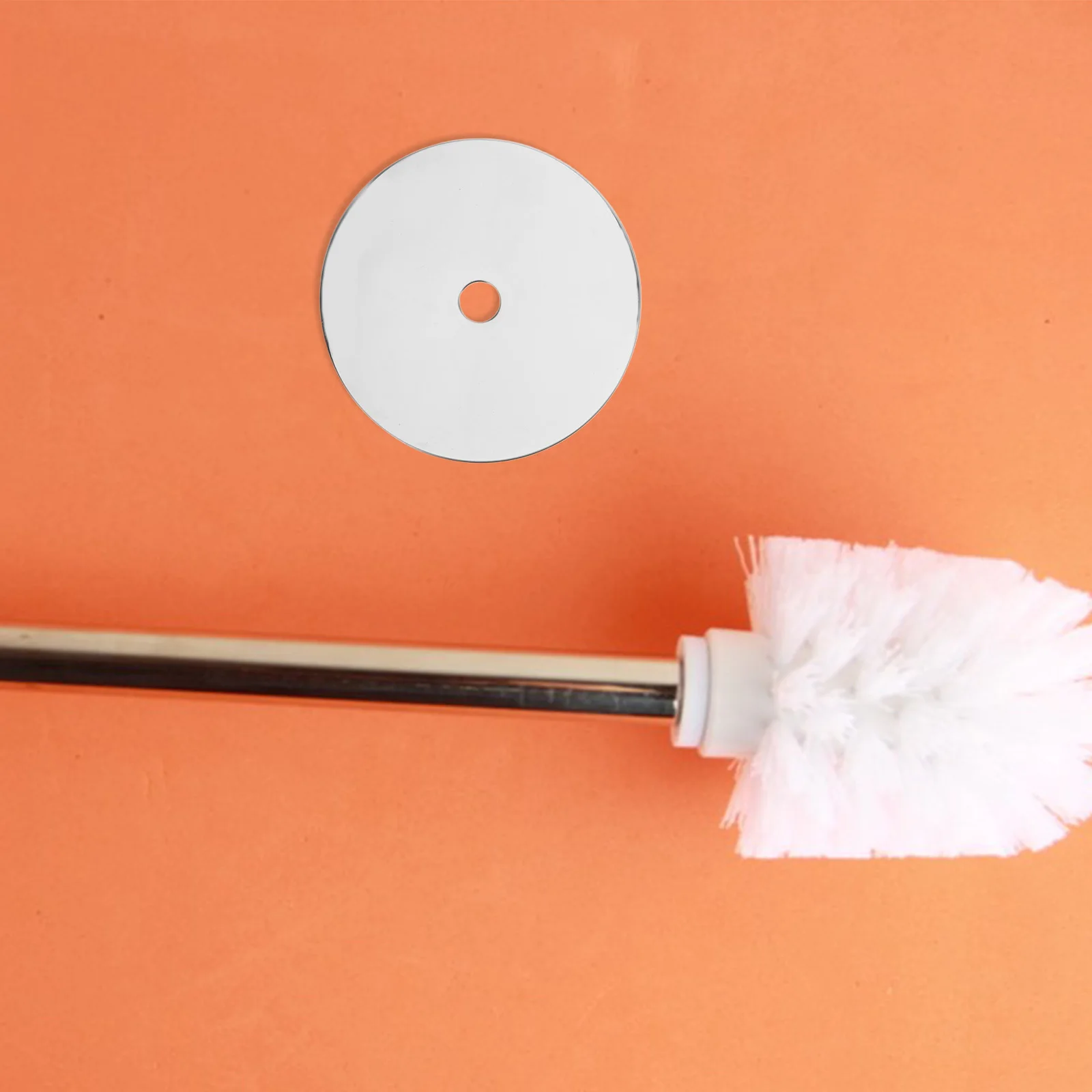 

Toilet Brush Anti-fouling Sheet Bathroom Odor Blocking Plate Metal Anti-stain Plates Stainless Steel Cover Replacement Splatter