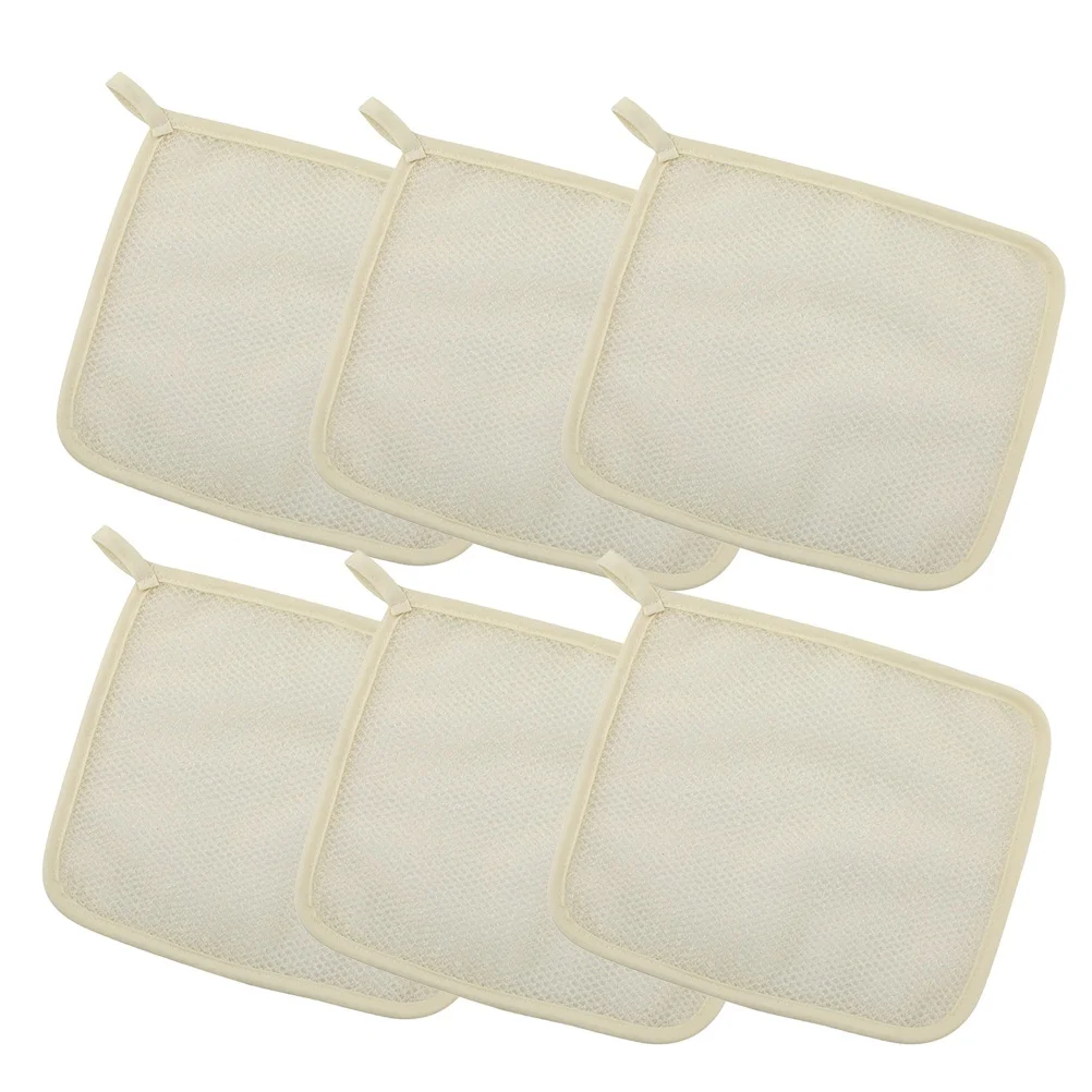 6 قطعة منشفة الاستحمام التقشير للوجه سنفرة الجسم العناية بالبشرة الطبيعية لطيف على الجلد الجاف الدهني غسل الملحقات