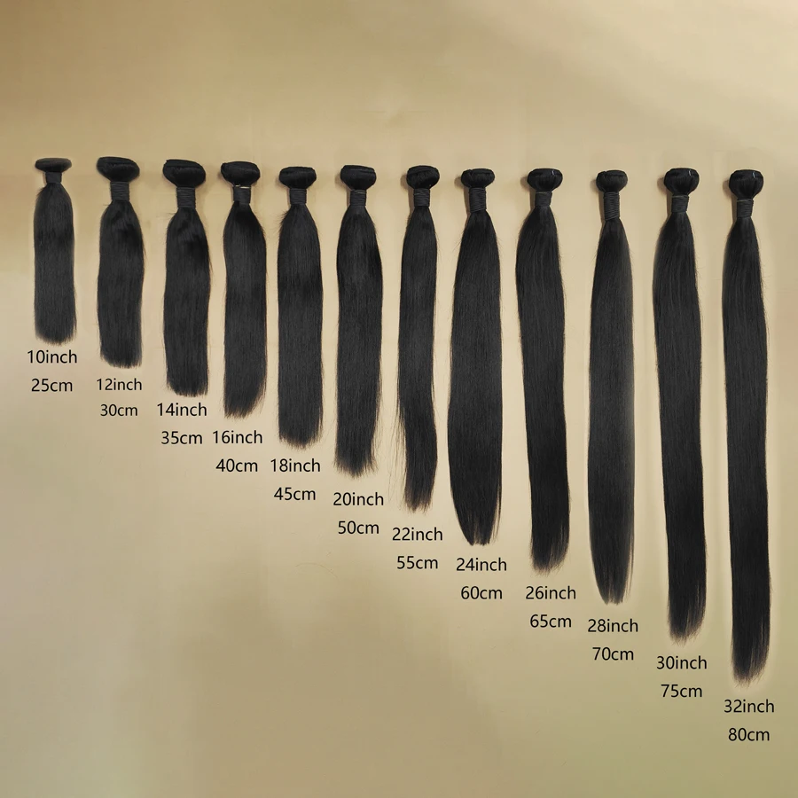 Pacotes retos de cabelo humano, tecelagem brasileira, 100% extensão do cabelo humano, cor preta natural, pacotes grossos, 26 em, 26 em, 26 em, 26 em, 26 em