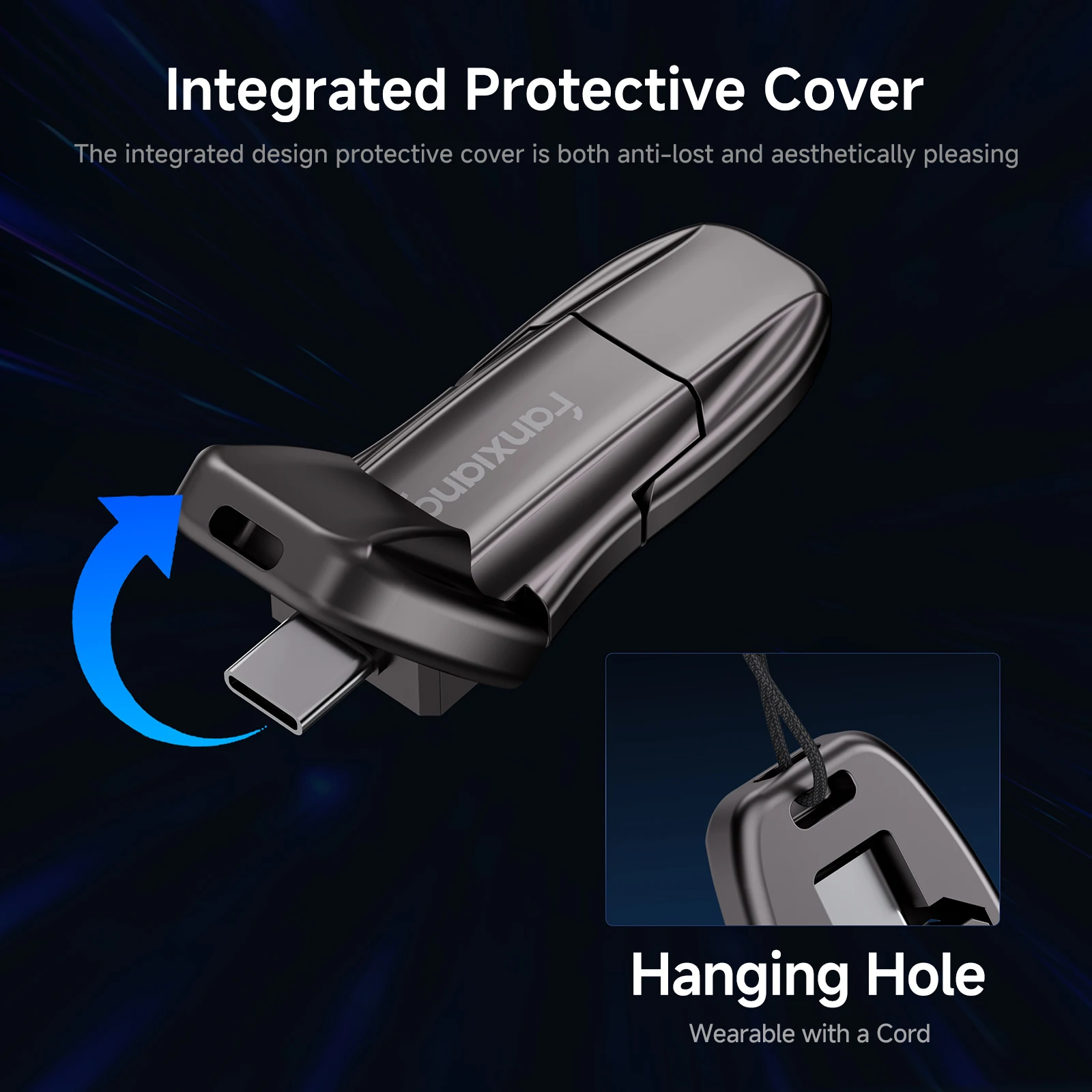 Fanxiang FF952 1000 МБ/с USB-накопитель USB3.2 Gen2 512 ГБ 1 ТБ Type-C + USB-A 2 в 1 Высокоскоростной твердотельный накопитель для портативных ПК
