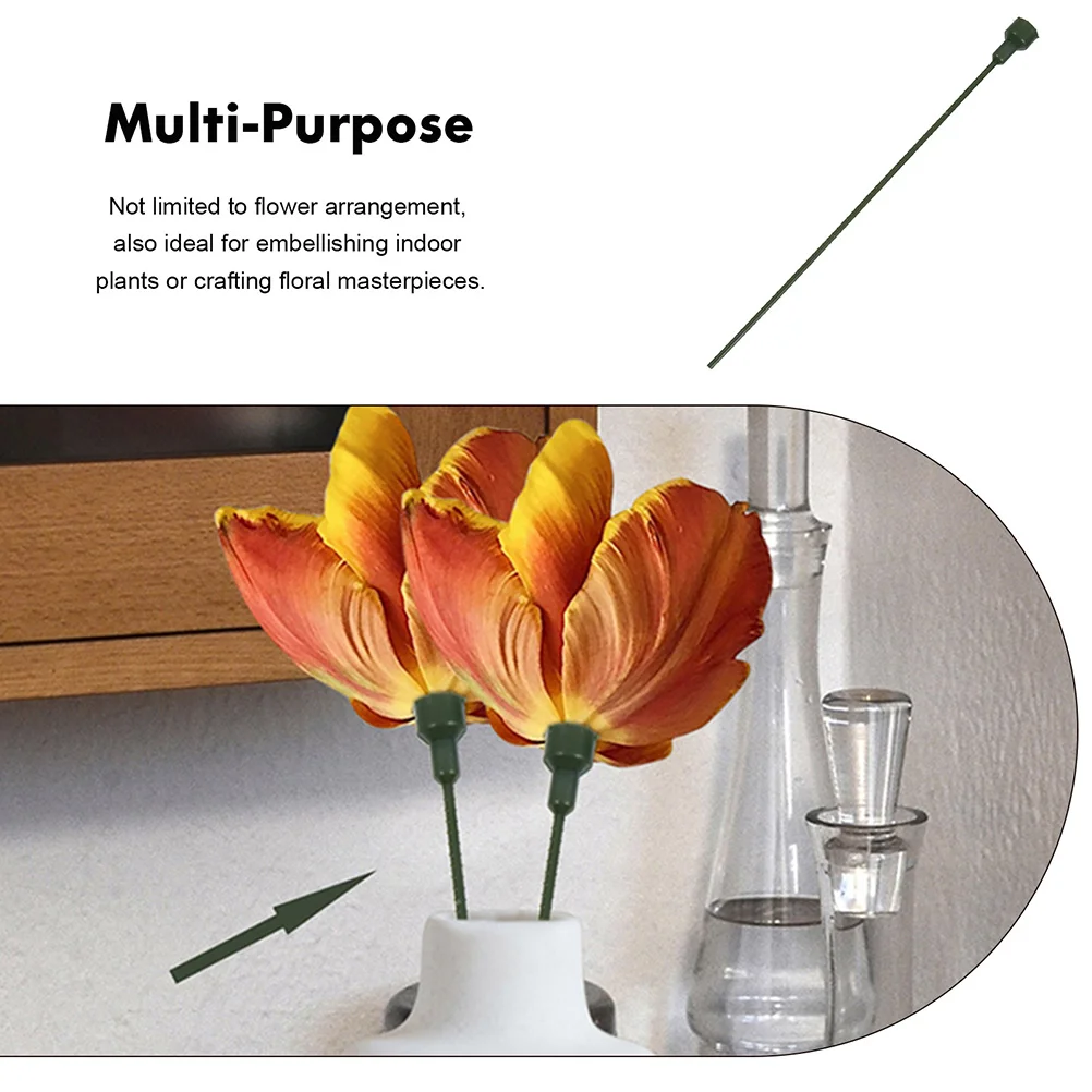 

12pcs Adjustable Flower Inserts Extendable Vials For Floral Arrangements Multi-Use Plastic Stems Diy Flower Tools Indoor Plants