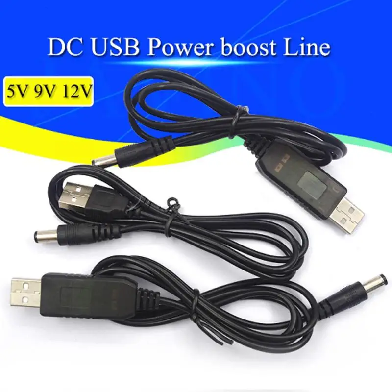 RYRA Durable USB Power Boost Line DC 5V To DC 9V 2A 12V 1.5A Step UP Module USB Converter Adapter Cable 2.1x5.5mm Plug USB Cable