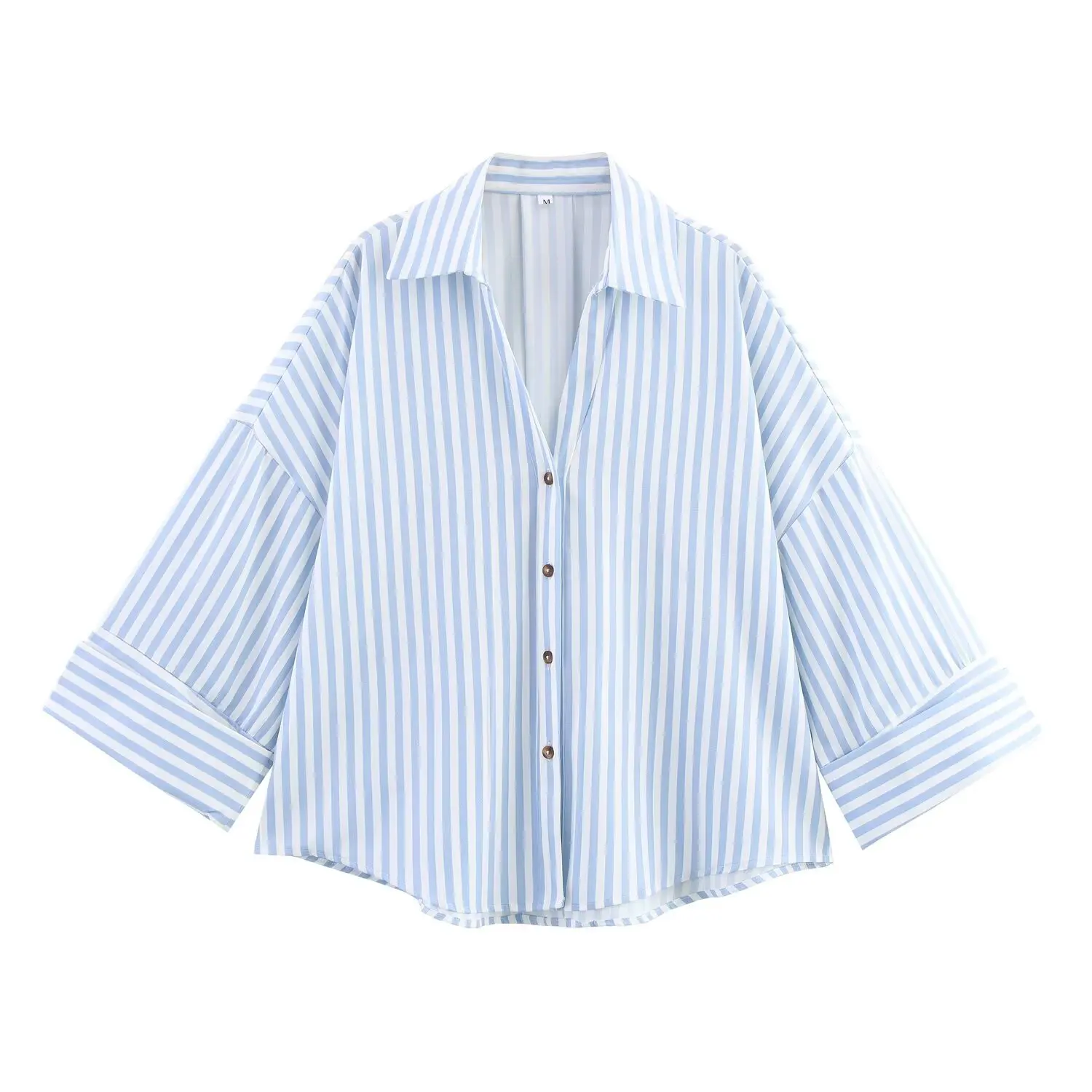 2025 Summer New Women's Linen Shirt Slim Fit Long Sleeve Striped Blouse Fashion Casual Tops Solid Color Loose Fit