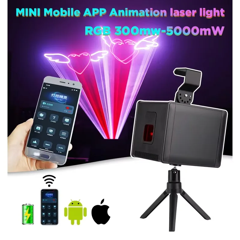 

Marslite 3W LED Light Show Wireless Cube Projection with Wifi From 3D Wicked