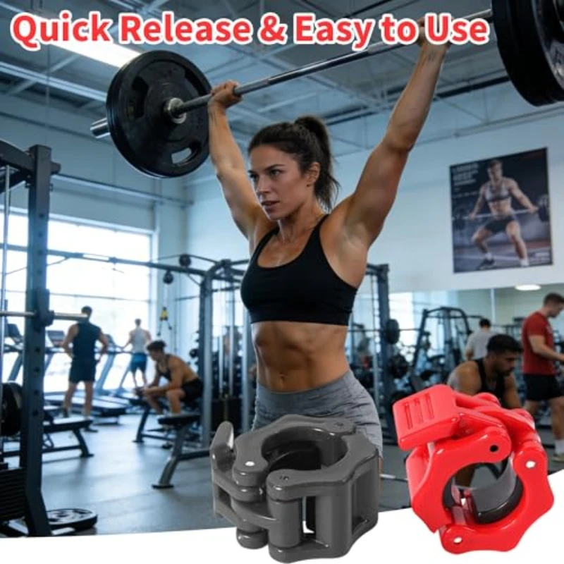 28mm 30mm 25mm Barbell Collar Lock Dumbbell Clips Clamp Weight Lifting Bar Gym Dumbbell Lock Clamp Spring Clips Weight Lifting