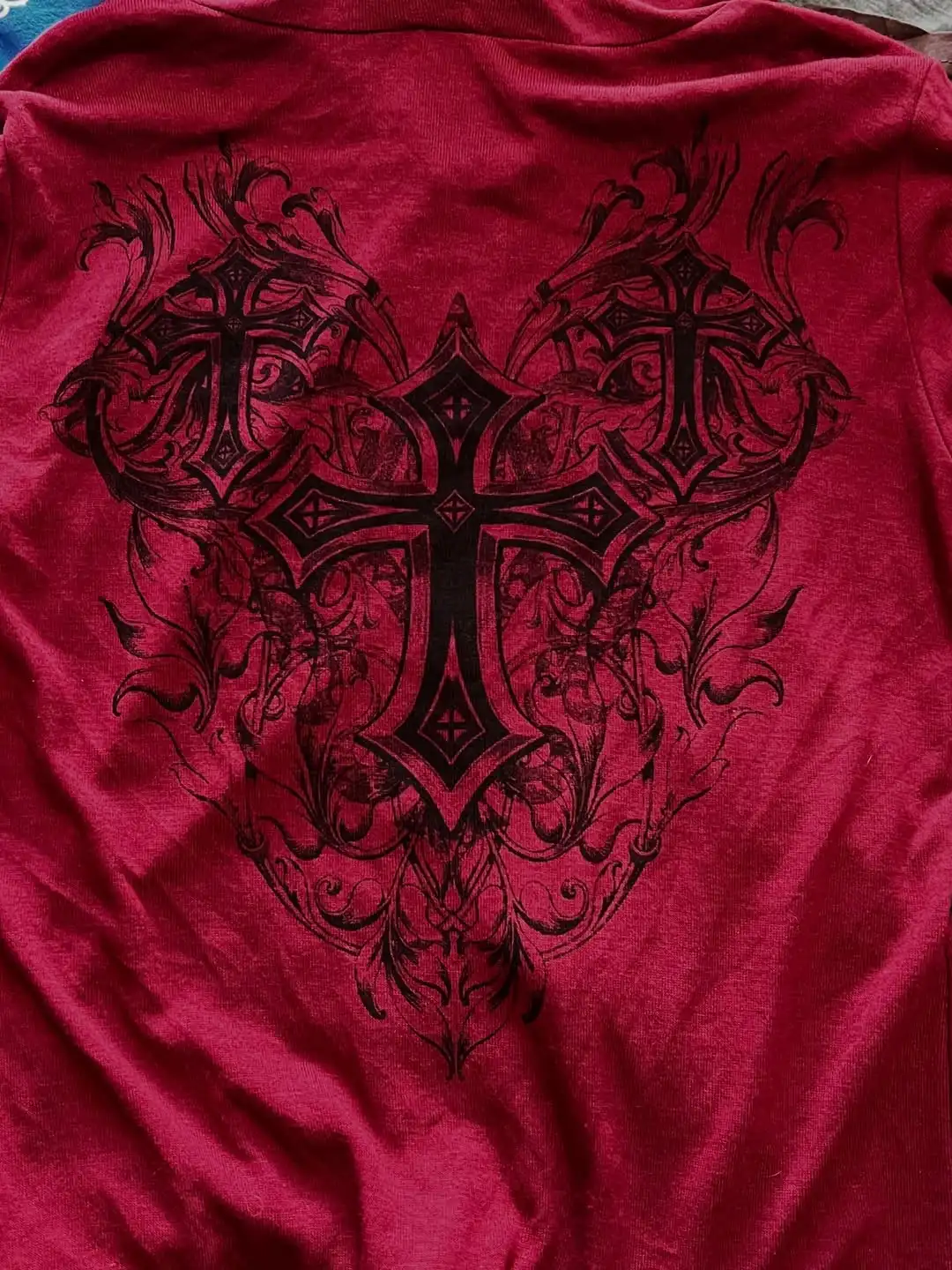 Ropa Y2K, sudadera con capucha con diseño de mampostería roja, nuevo patrón Retro, Sudadera con capucha de gran tamaño con cremallera, sudadera informal con personalidad de Hip Hop