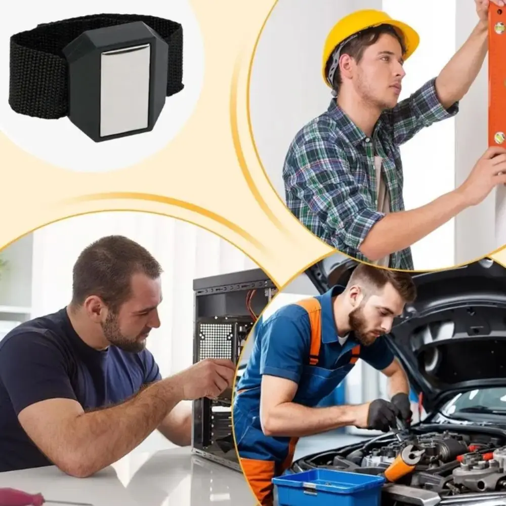 

Strong Magnet Magnetic Wristband Adjustable Strap Multi-Functional Magnetic Wrist Tool Belt Sturdy Design Portable