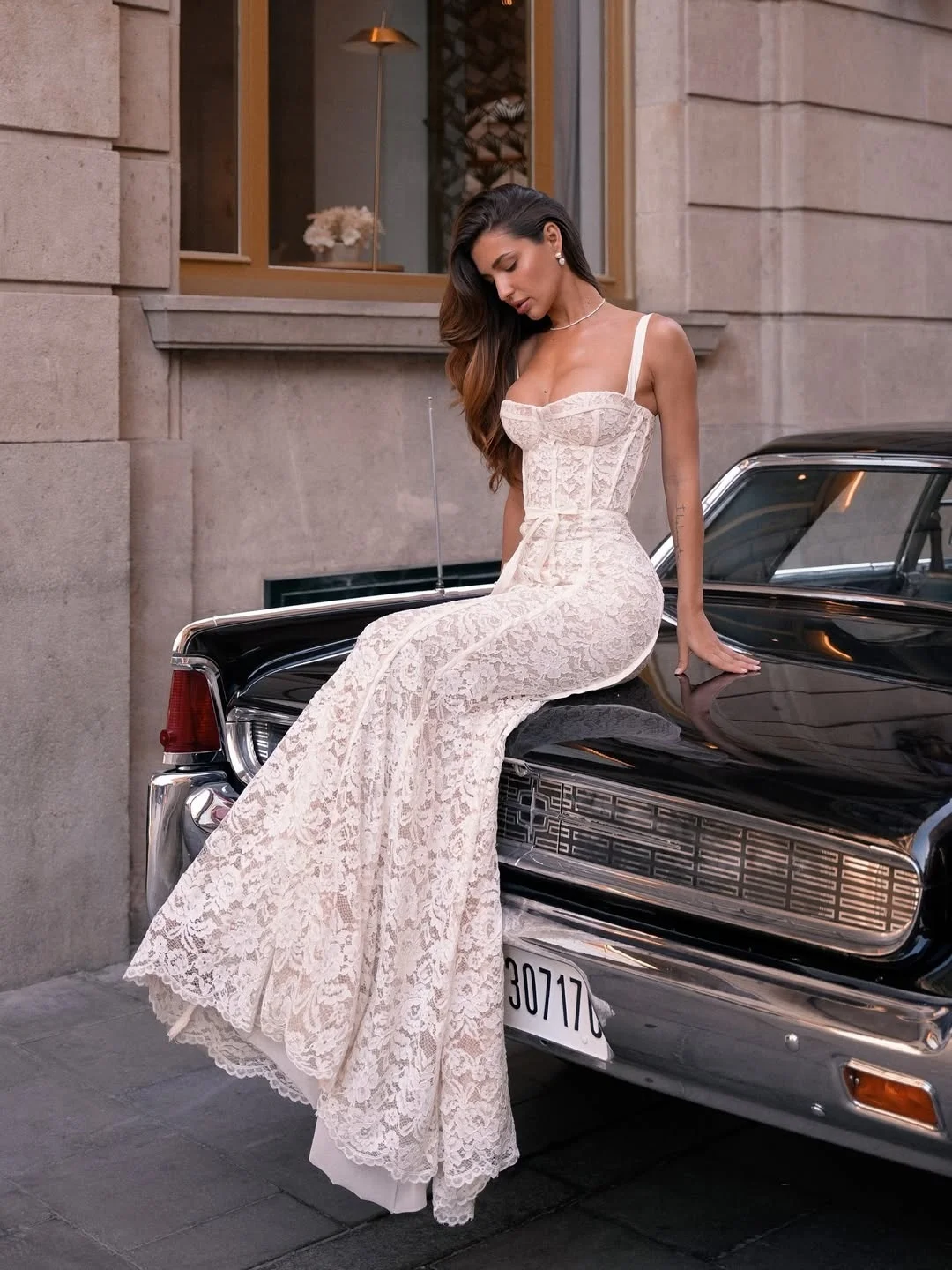 MD 2025 Customized Exquisite Lace Mermaid Wedding Dress Ribbon Illusion Spaghetti Strap Sleeveless Bridal Gown Robe De Mariée