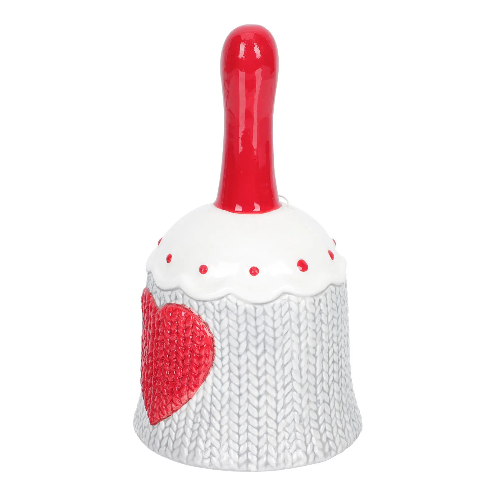 

Ceramic Handmade Embossed Hand Bell Retro Style Restaurant Table Bell Decorative Home Ornament Desktop Adornment