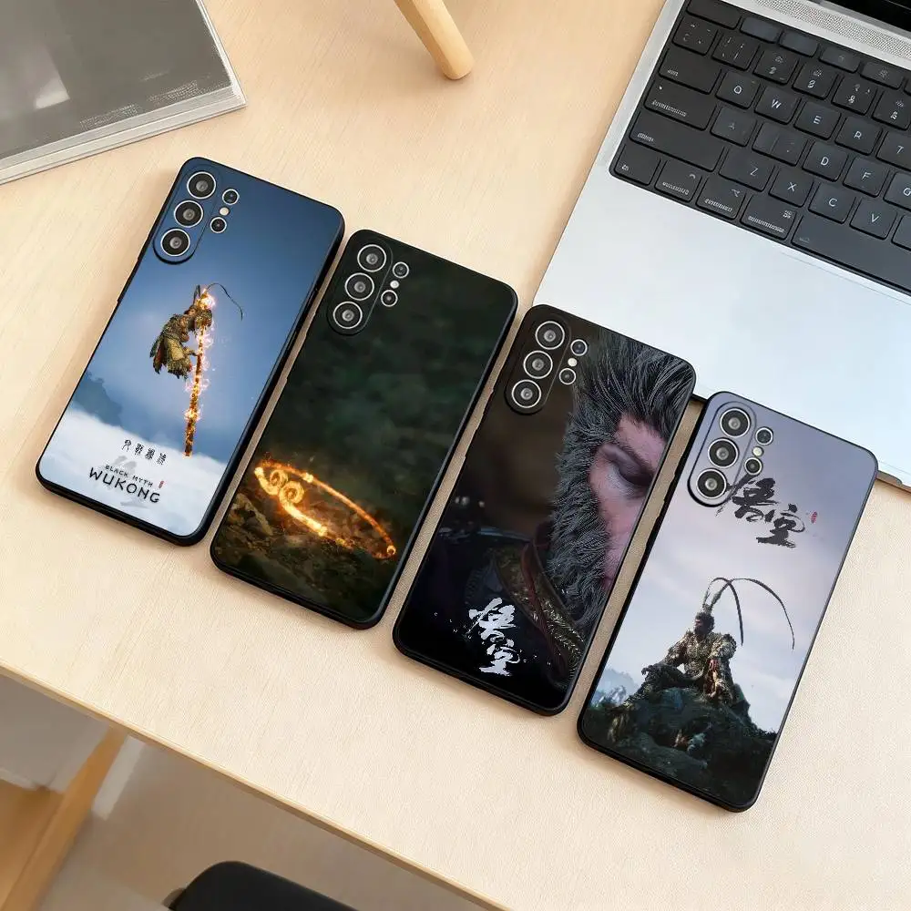 

Black Myth Wukong Phone Case Black Silicone Soft For Samsung S25,S24,S21,S22,S23,S30,Ultra,S20,Plus,Fe,Lite
