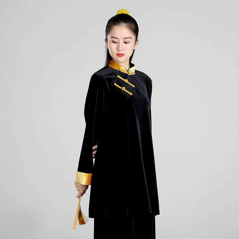 Kun Master Thicken Velvet Taichi Uniform Winter Martial Arts Suit Kung Fu Clothes Taiji Unisex