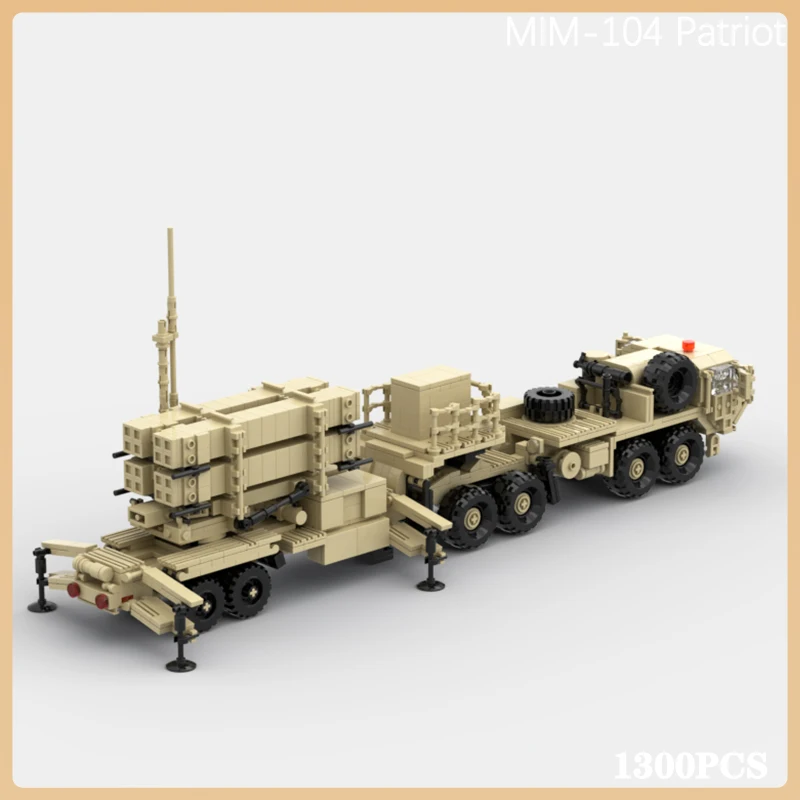 WW II Military Series US MIM-104 Patriot Air Defense Missile System MOC Building Block Weapons Model Bricks Toys Kids Gifts