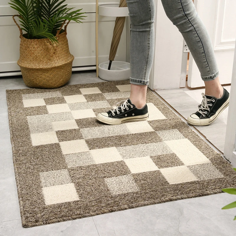 New Carpet Entrance Door Mat Geometric Pattern Dust Removal Wear Resistance Dirt Non-slip Wear-resistant Floor Mat Outdoor