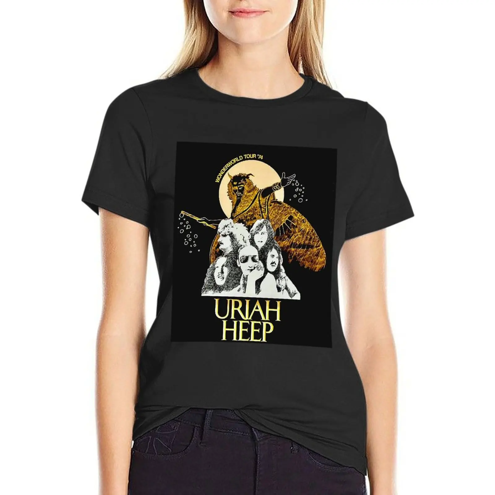 

Day Gift Guitar fans99 uriah heep T-Shirt oversized kawaii clothes summer clothes cotton t shirts Women