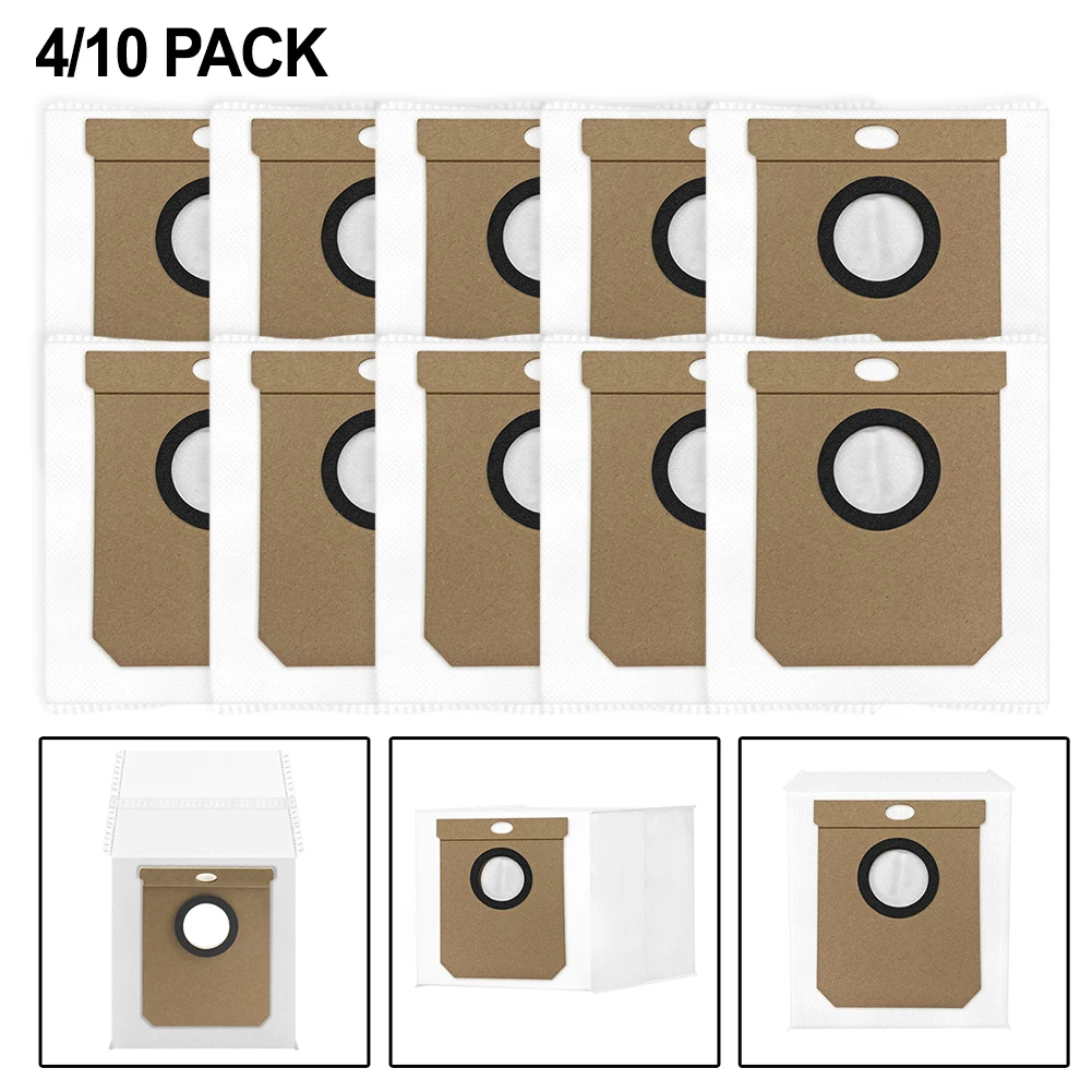 4/10pcs Dust Bags For Conga 8490 For Ultra Power Home Robot Vacuums Cleaner Non-woven Fabrics 5-filtration Layers Dust Bags