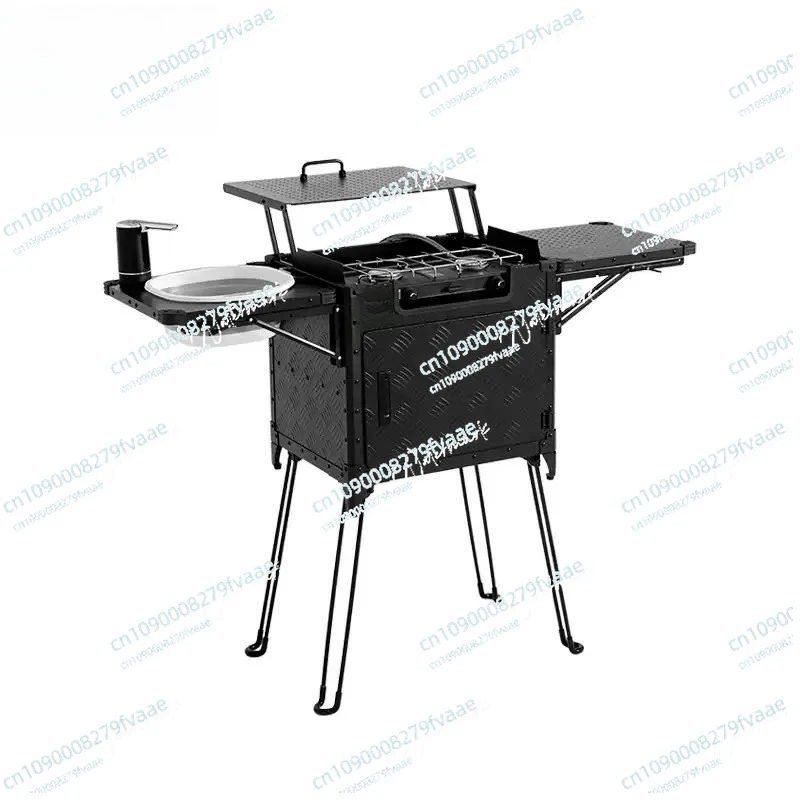 Outdoor Camping Cooking Set Camping Kitchen Box Cookware Table Stove Portable Car Folding Kitchen For Outdoor Camping Hiking