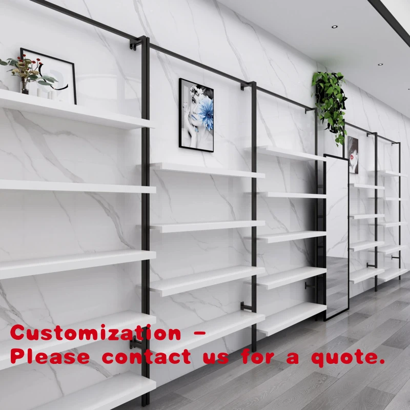 custom.Custom Luxury Layer Metal Bag Shoe Shelf Stainless Steel Wall Mounted Shoes Stand Store Display