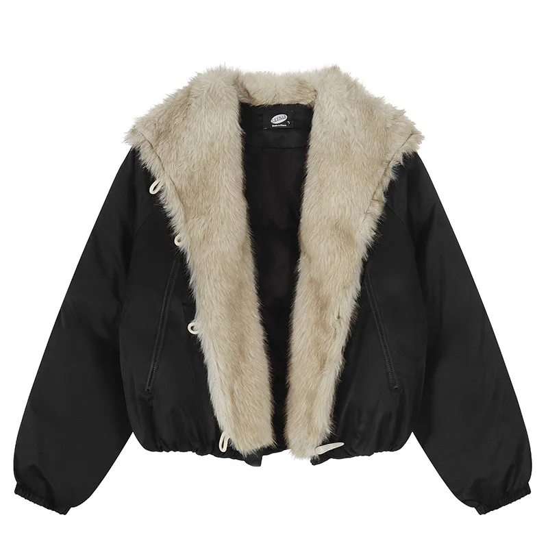 

Winter Warm Fur Collar Parkas Jackets Harakuju Streetwear Casual Outwear Coats For Male Tops Thermal