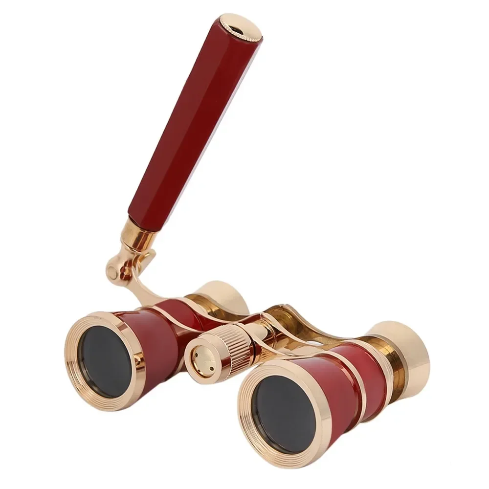 

3X25 Opera Binocular Telescope Theater Portable for Women Girls Children Red